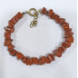 Bracelet Jaspe rouge Baroque avec fermoir doré