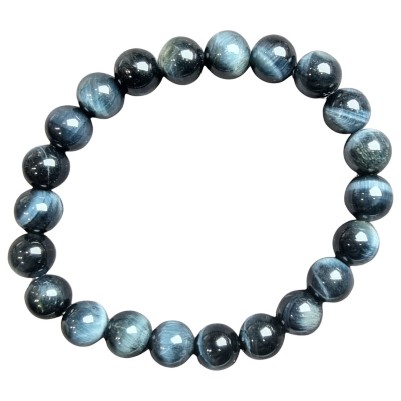 Bracelet Œil de Faucon Pierres Rondes