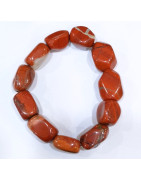 Bracelet Jaspe Rouge Baroque Grosses Pierres