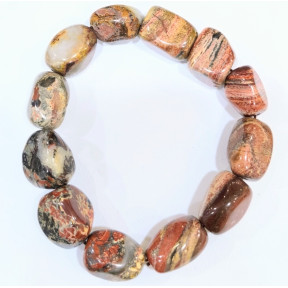 Bracelet Jaspe Bréchique Baroque Grosses Pierres