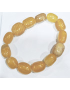 Bracelet Calcite Jaune Baroque Grosses Pierres