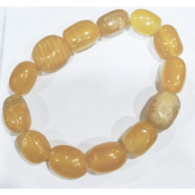 Bracelet Calcite Jaune Baroque Grosses Pierres