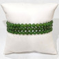 Bracelet Jade du Canada Vert Foncé Pierres Rondes