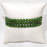 Bracelet Jade du Canada Vert Foncé Pierres Rondes