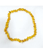 Collier Ambre baltique jaune Baroque bébé avec fermoir sécurisé