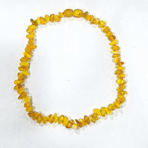 Collier Ambre baltique jaune Baroque bébé avec fermoir sécurisé