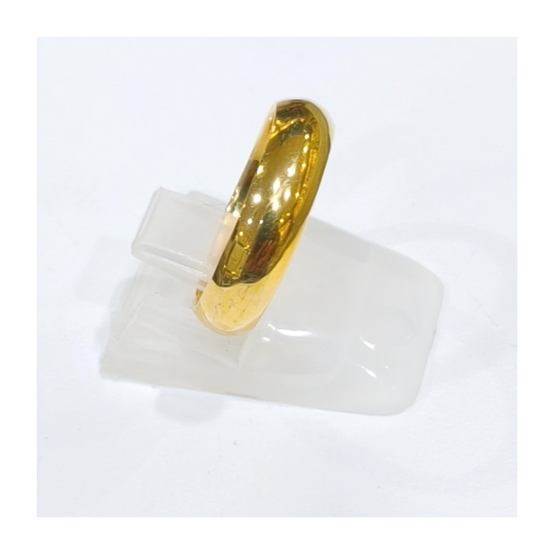 Anneau Plaqué Or Lisse Taille 50