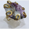 Bague Charoïte Laiton Taille Réglable