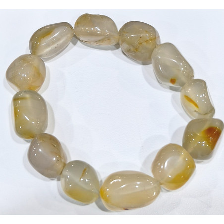 Bracelet Agate de Feu Baroque Grosses Pierres