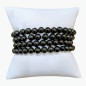 Bracelet Jais Noir Pierre Rondes