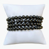 Bracelet Jais Noir Pierre Rondes