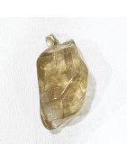 Pendentif Citrine Pierre Brute Polie