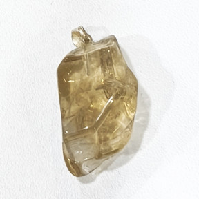 Pendentif Citrine Pierre Brute Polie