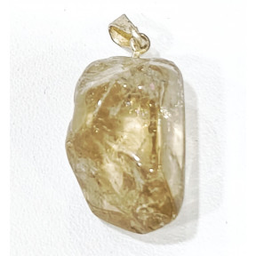 Pendentif Citrine Pierre Brute Polie