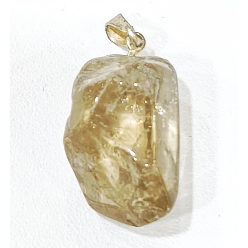 Pendentif Citrine Pierre Brute Polie