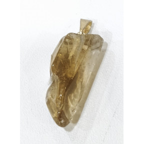 Pendentif Citrine Pierre Brute Polie