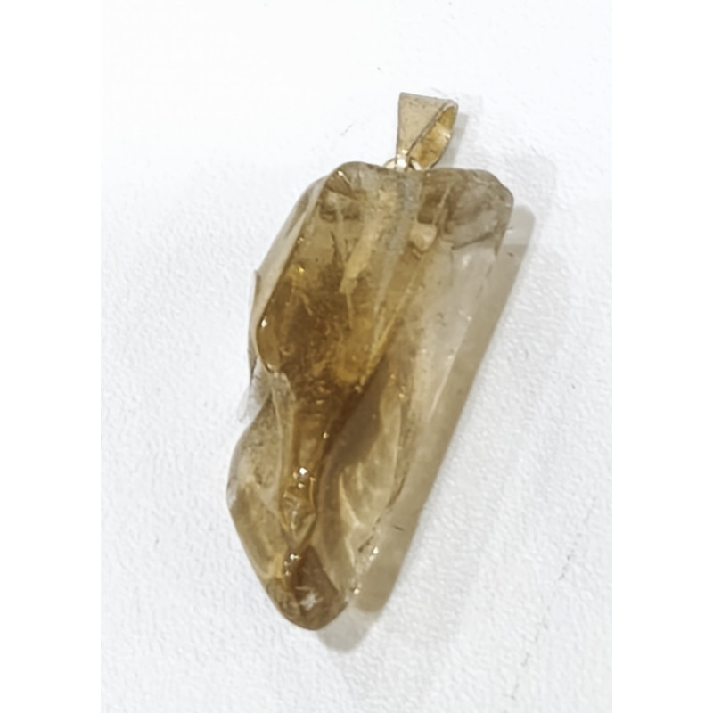 Pendentif Citrine Pierre Brute Polie