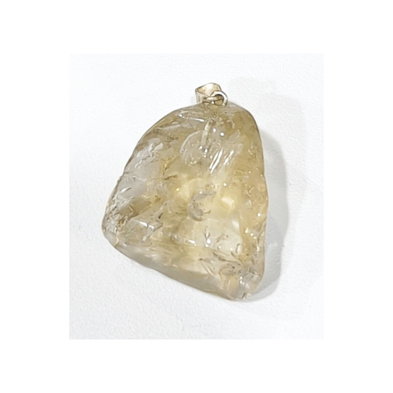 Pendentif Citrine Pierre Brute Polie