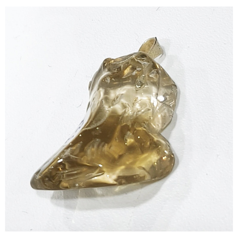 Pendentif Citrine Pierre Brute Polie