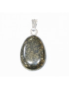 Pendentif Pyrite Pierre Roulée