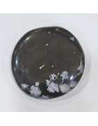 Pierre Plate Obsidienne Neigeuse