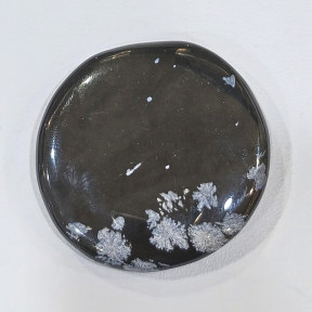 Pierre Plate Obsidienne Neigeuse