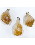 Pendentif Citrine Pointe Cristal