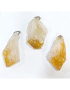 Pendentif Citrine Pointe Cristal