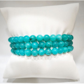 Bracelet Amazonite Bleue Pierre Rondes 6mm