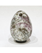 Œuf de Yoni Tourmaline Rose Percé 5 et 6cm