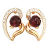 Boucles Zirconium Plaquées Or Rose