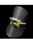 Bague tourmaline verte argent 925 taille 59