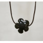 Pendentif Onyx Fleur sur Cordon Réglable