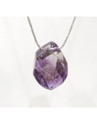 Pendentif Améthyste sur Cordon Réglable