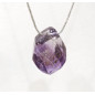 Pendentif Améthyste sur Cordon Réglable