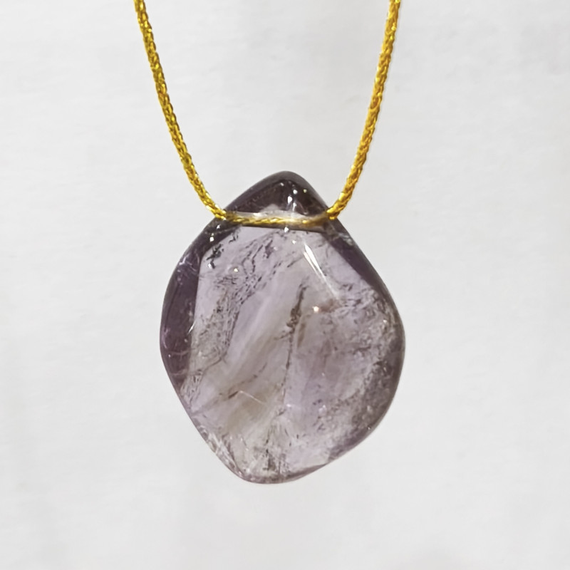 Pendentif Améthyste sur Cordon Réglable