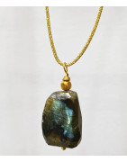 Pendentif Labradorite sur Cordon Réglable