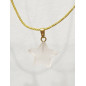 Pendentif Quartz Rose Etoile sur Cordon Réglable