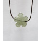 Pendentif Prehnite Fleur sur Cordon Réglable
