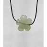 Pendentif Prehnite Fleur sur Cordon Réglable