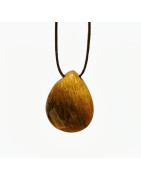 Pendentif Œil de Tigre sur Cordon Réglable