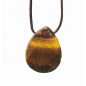 Pendentif Œil de Tigre sur Cordon Réglable