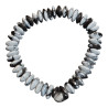 Bracelet Obsidienne Neigeuse Disques de Pierre