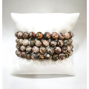 Bracelet Jaspe Pop Rosé Pierres Rondes 8mm