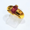 Bague Rubis de Synthèse Plaquée or