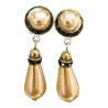 Boucles Nacre et Zirconium à Clips