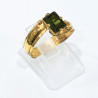 Bague Tourmaline Verte Plaquée Or Taille 55