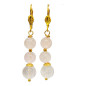 Boucles Quartz Rose Plaquées Or