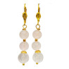 Boucles Quartz Rose Plaquées Or