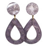 Boucles Bakélite Mauve à Clips